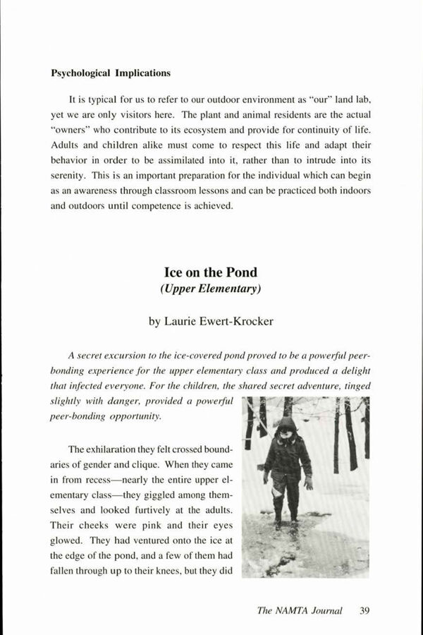 NAMTA Journal 17/3 08 Ice on the Pond (Upper Elementary)