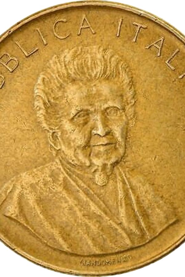 Montessori Commemorative Coin, 1980, Italy, 200 Lire