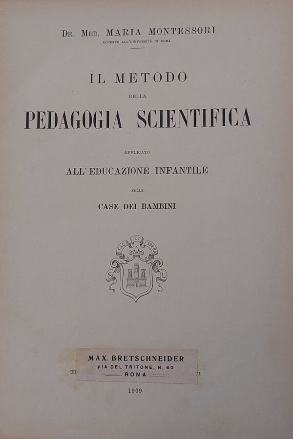 Cover of Il Metodo della Pedagogia Scientifica, 1909