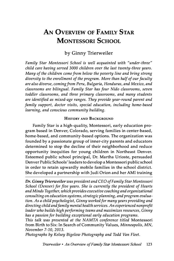 NAMTA Journal 39/2 08 An Overview of Family Star Montessori School