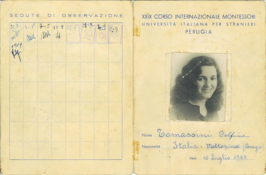 Delfina Tomassini, 1950, Student Card