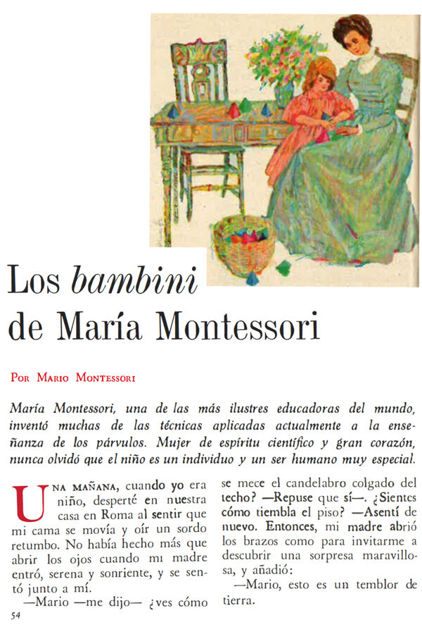 Readers Digest Montessori Article 1965 Spanish