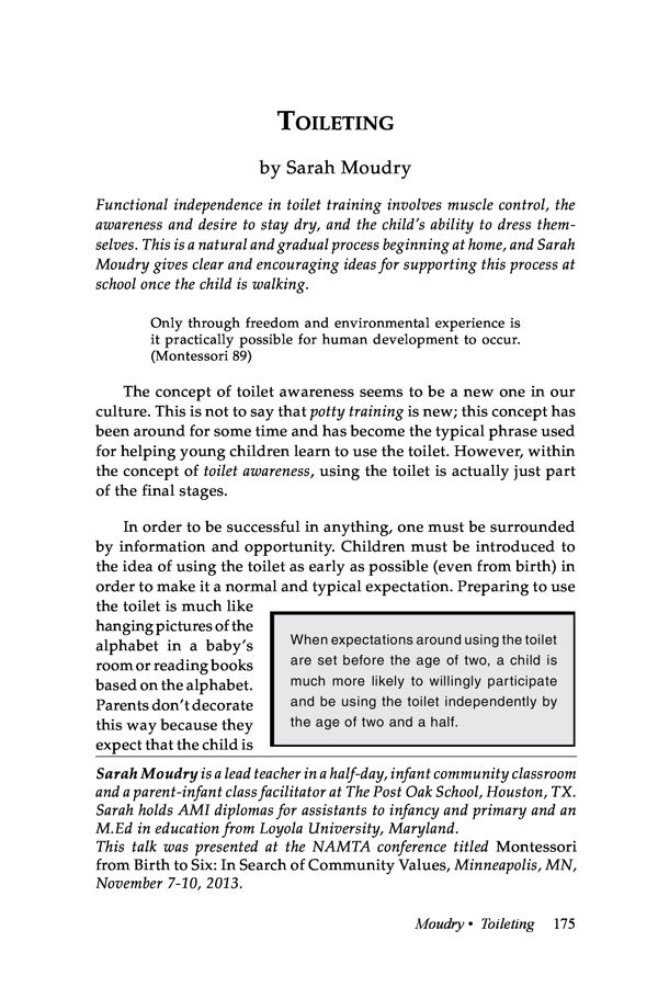 NAMTA Journal 39/2 12 Toileting