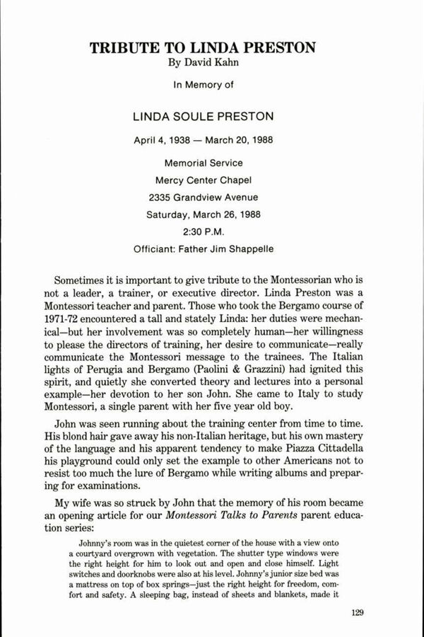 NAMTA Journal 13/2 12 Tribute to Linda Soule Preston