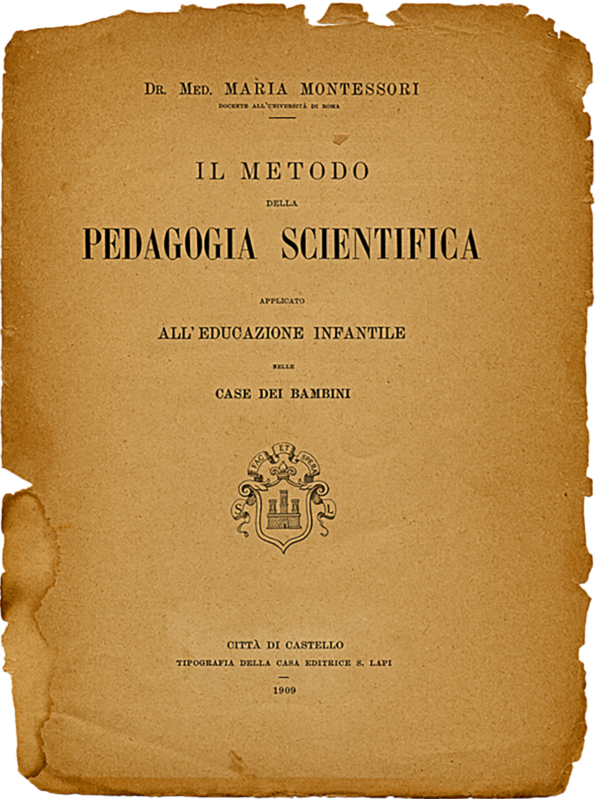 Cover of Il Metodo della Pedagogia Scientifica, 1909