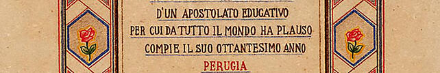 Certificate awarding honorary citizenship of Perugia