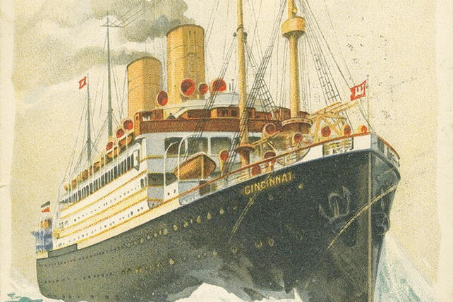 Postcard of the steamship Cincinnati