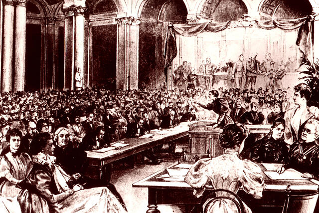 Sketch of the participants of the 1896 Berlin Women's Congress